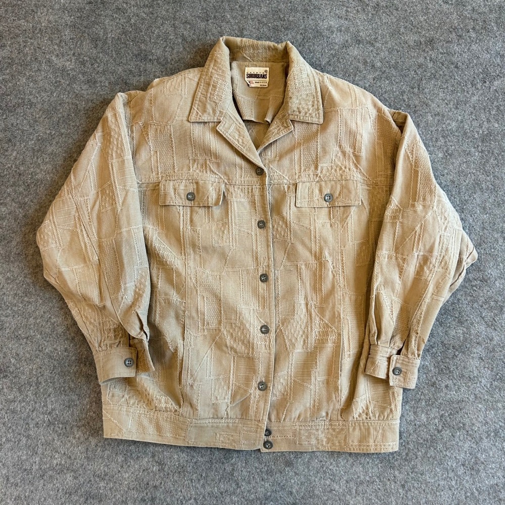 Vintage Country Suburbans‎ Button-Down Flannel with Shoulder padding Size 12